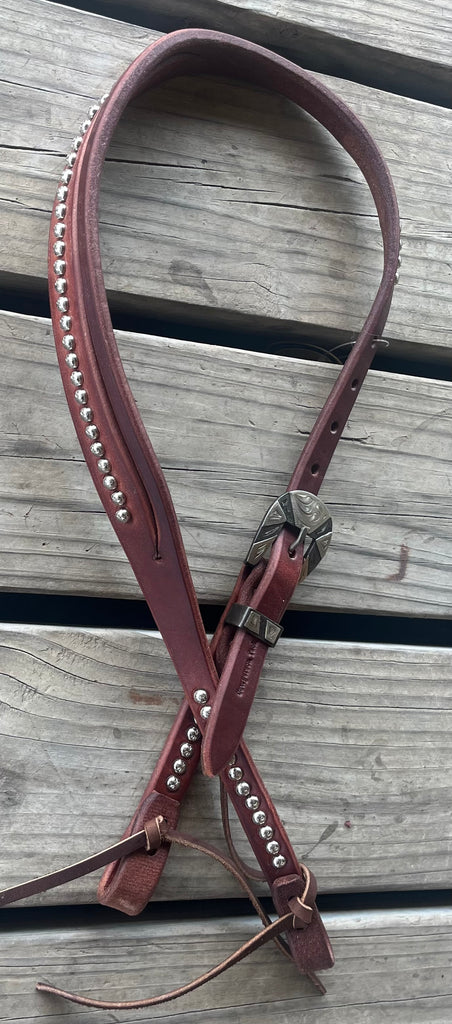 3/4 inch Harness Slit ear w/ fancy dots Iron buckle