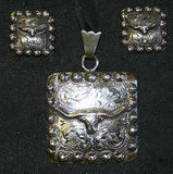 Story Teller Steer Pendant & Earrings