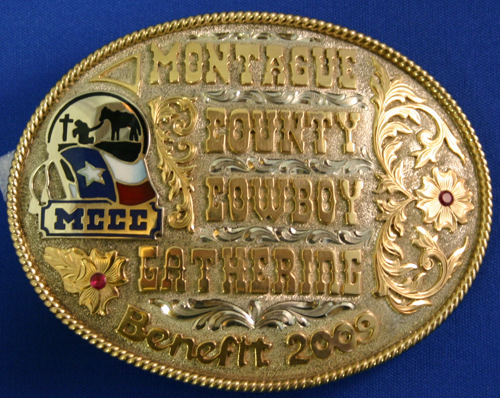 Montague County Cowboy Belt Buckle